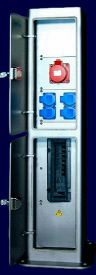 Roestvrijstalen krachtzuil met vaste deuren voor de publieke ruimten